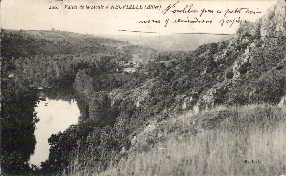 Vale da Sioule em NEUVIALLE (Allier) — F. L.G. — n° 206 - Frente