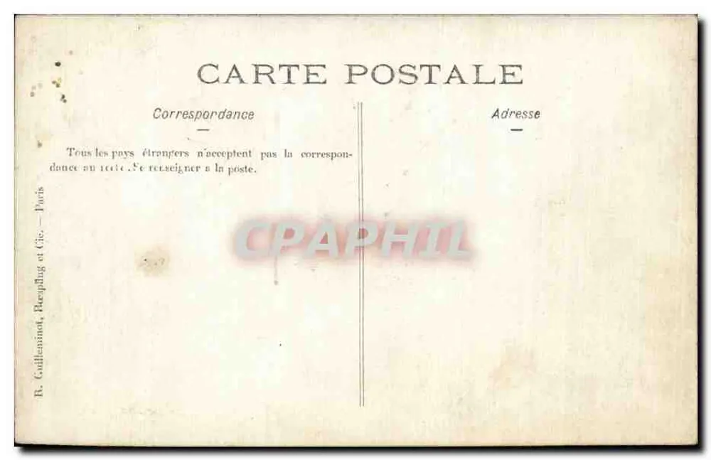 Wachen vor dem Eingang eines Gebäudes — Paris — R. Guilleminot, Racépiling et Cie - Rückseite