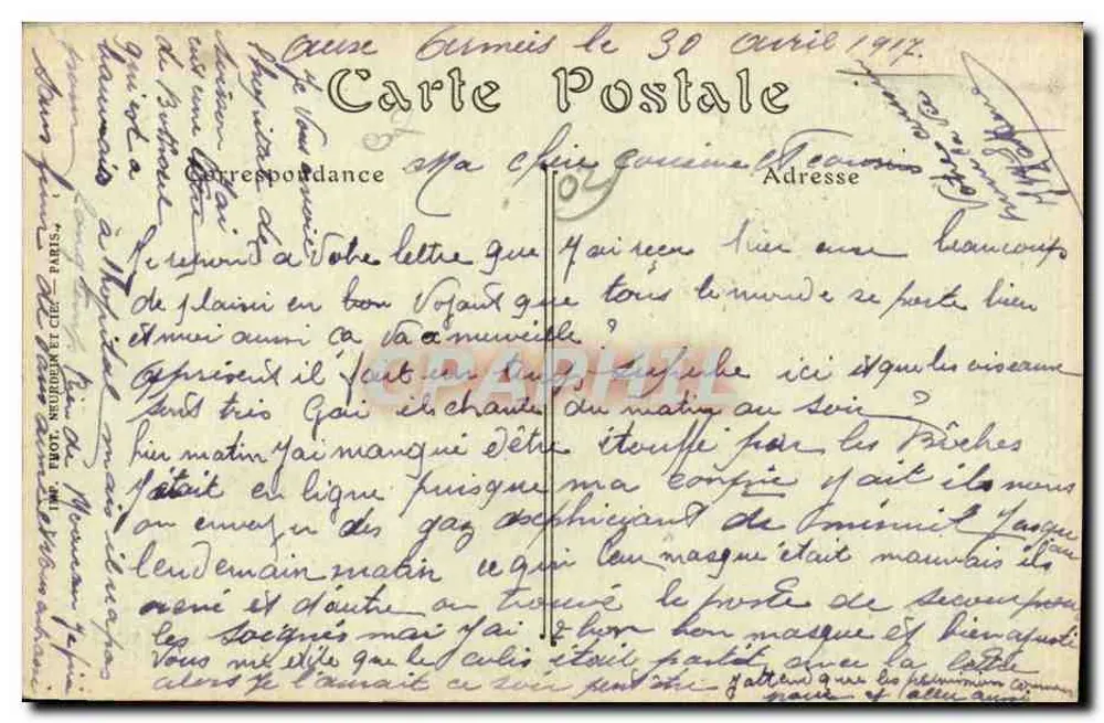 Soissons — Szpital — Visé-Paris - Rewers