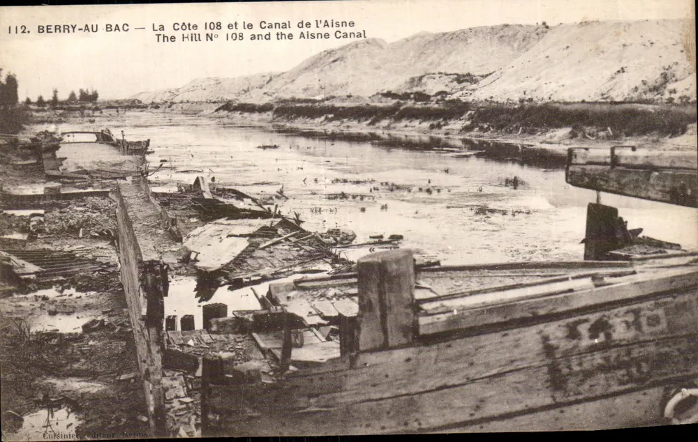 Berry-au-Bac — La Côte 108 und der Canal de l'Aisne — Verlag Culsinière, Nr. 112 - Vorderseite