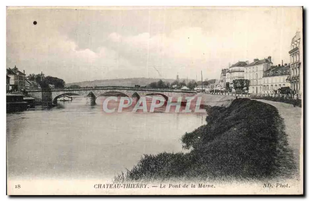 Castelo-Thierry — O Ponte da Marne — ND. Fot. - Frente