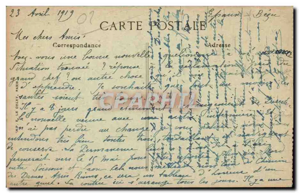Château-Thierry — Chemin do Cimetière — Editor Cotté - Verso