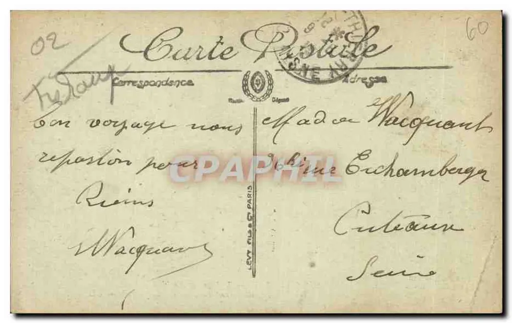 Tréloup — Das Rathaus — Ruinen des Ersten Weltkriegs — Vise Paris n° 613 - Rückseite