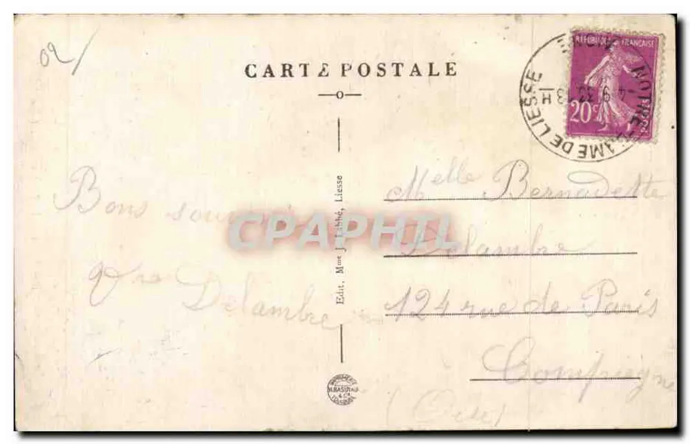 Notre-Dame-de-Liesse — Die Wunderfontäne — Verlag: M. J. Delambre - Rückseite