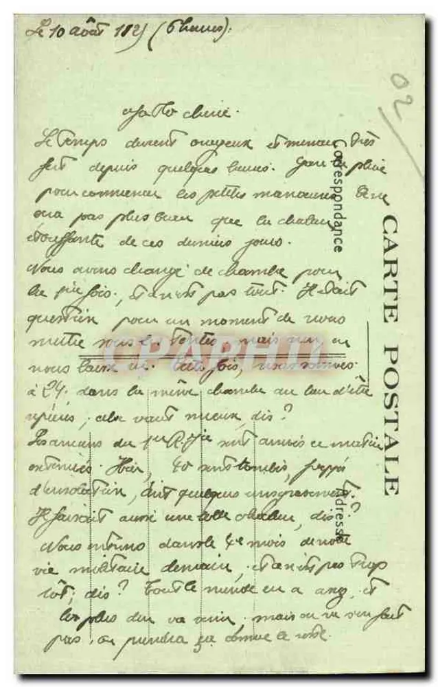 Lager von SISSONNE (Aisne) — Essen unter der Zelt — Ruet jeune, Foto-Verlag - Rückseite