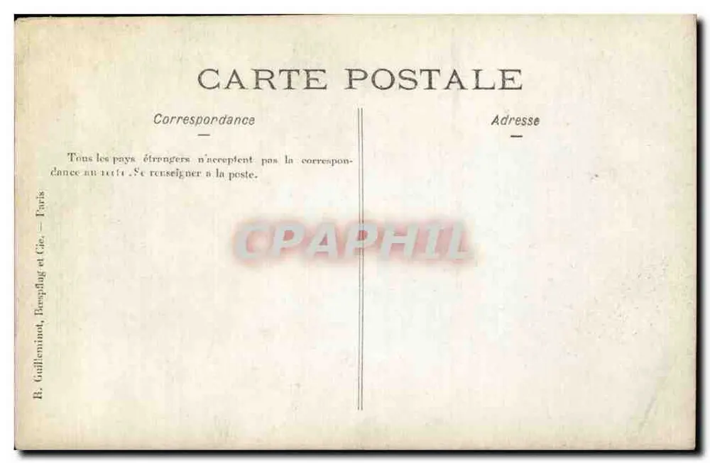 Gruppe von Soldaten — Paris — R. Guilleminot, Bempfling et Cie, Paris - Rückseite