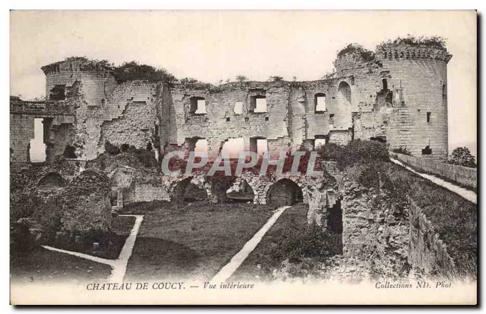 Castelo de Coucy — Vista interna — Coleções ND. Fot. - Frente