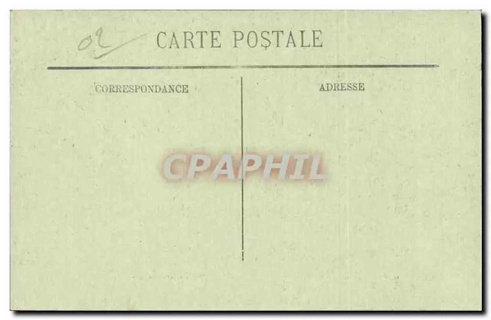 Coucy-le-Château — Ruinen des Schlosses, zerstört von den Deutschen — trilingualer Text - Rückseite