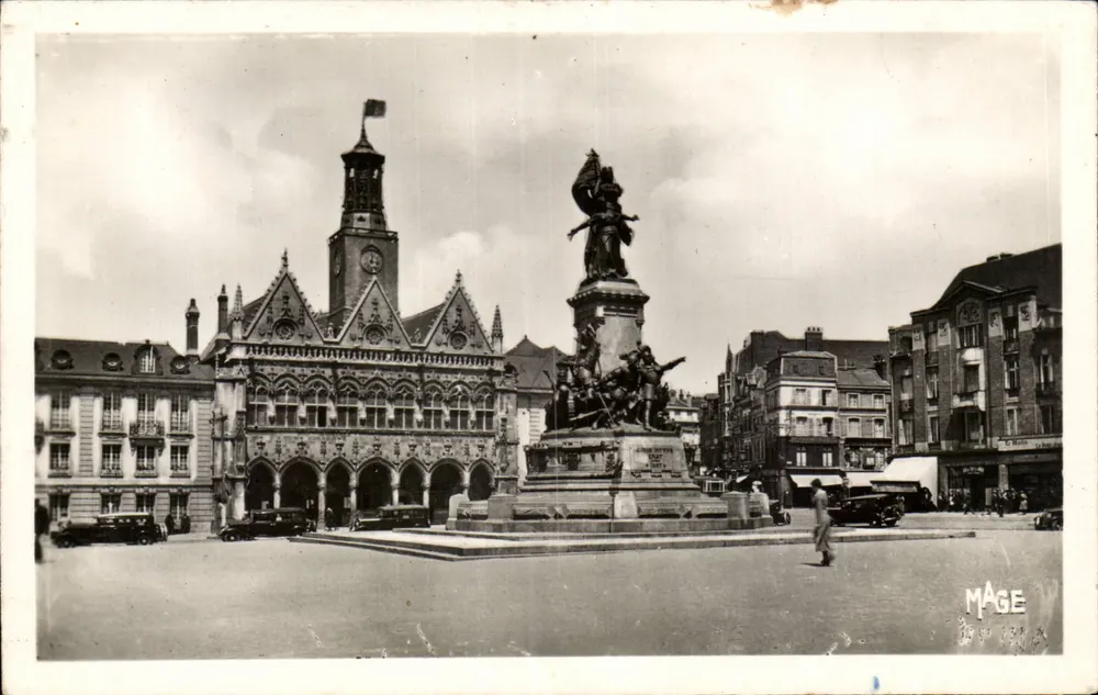 Saint-Quentin (Aisne) — Denkmal der Verteidigung und Rathaus — Verlag G. Réant, Nr. 41 - Vorderseite