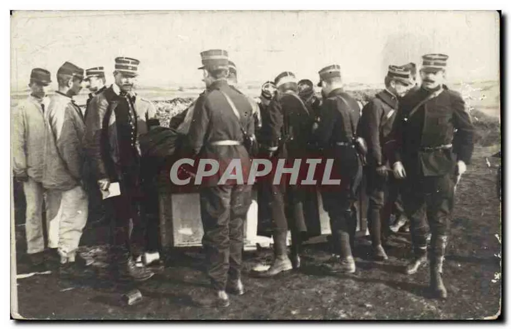 Gruppe französischer Soldaten — Militärszene — Société Lumière - Lyon - Vorderseite