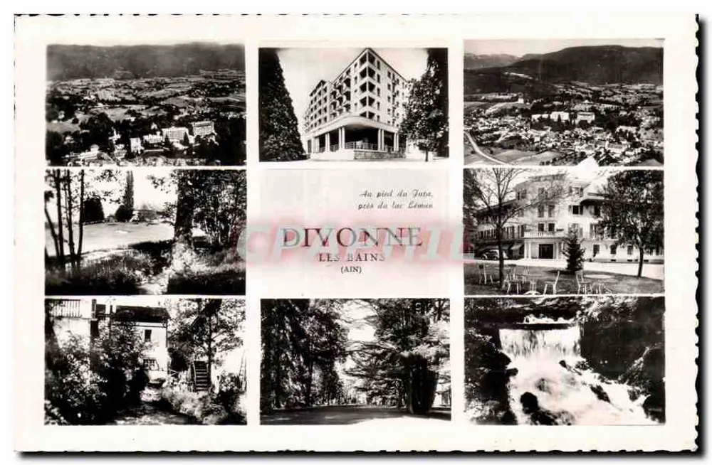 Divonne-les-Bains — vista panorâmica e edifício principal — Les Éditions J. Gellard, Lyon - Frente