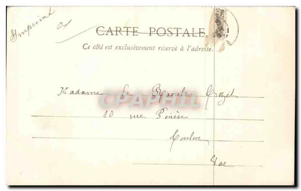 Kostium bressański — Montbouil (Ain) — Louis Montbarion, wyd., 5, rue Mercière, Montbouil (Ain) - Rewers