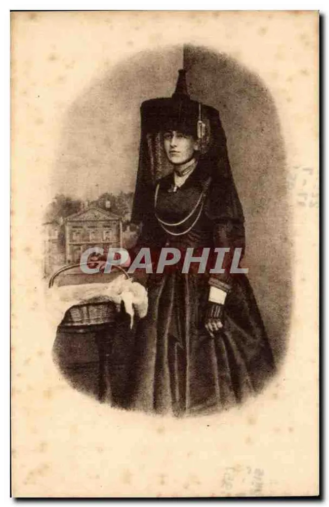 Mulher em traje tradicional bressan — III. Antigos Trajes Bressans — Edição Chapuis - Bourg - Frente