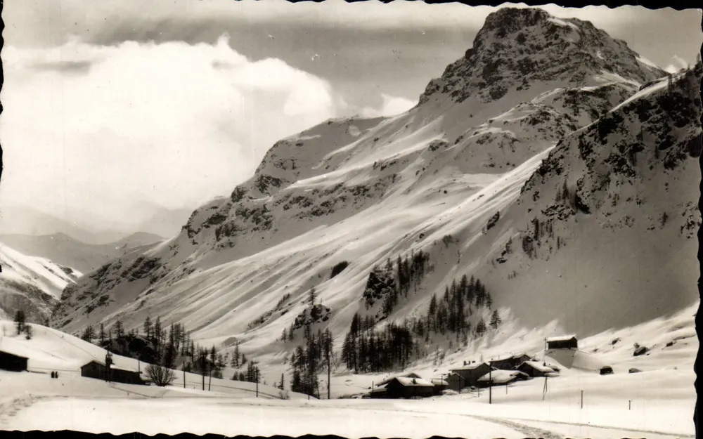 Val d'Isère - Lichtwirkung auf Joseray — La Tarentaise - Winter — G.A.F. - PARIS - Vorderseite