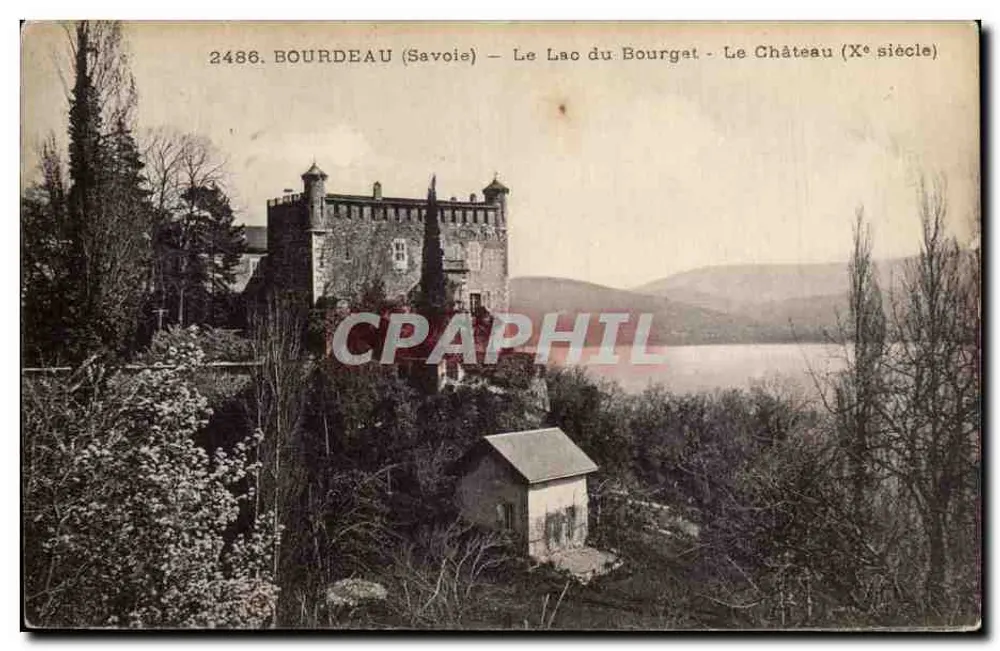Bourdeau (Savoie) — O Lago do Bourget - O Castelo (século X) - Frente