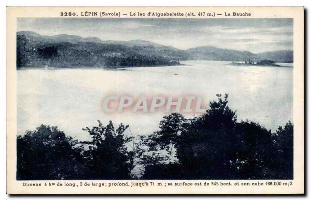 Lépin (Savoie) — Lago d'Aiguebelette (alt. 417 m) — La Bauche - Frente