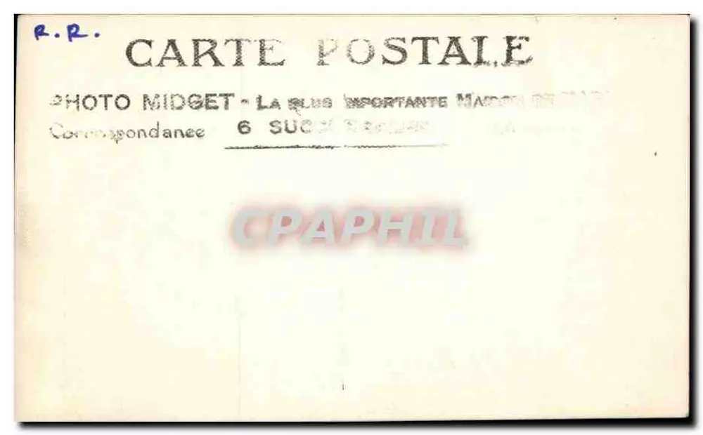 Französischer Soldat im Uniform — Photo Midget — Correspondance 6 suc - Rückseite