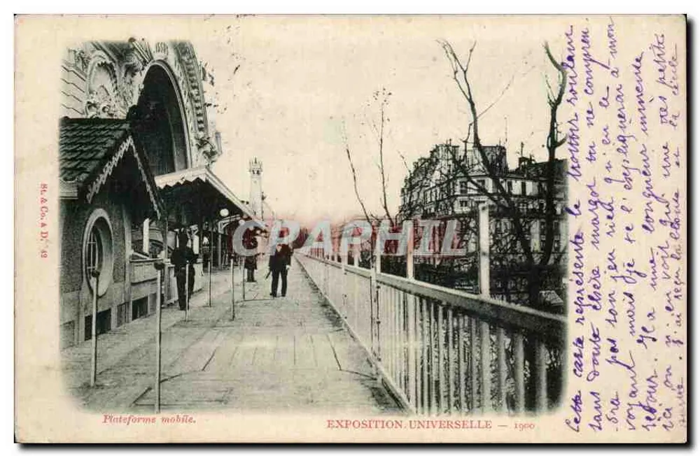 Plataforma móvel — Exposição Universal — 1900 — RT & Co. A. D'19 - Frente