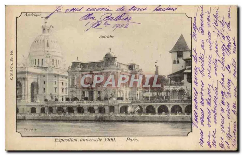 Weltausstellung 1900 — Paris — C. N. & Cie, Nr. 104 - Vorderseite