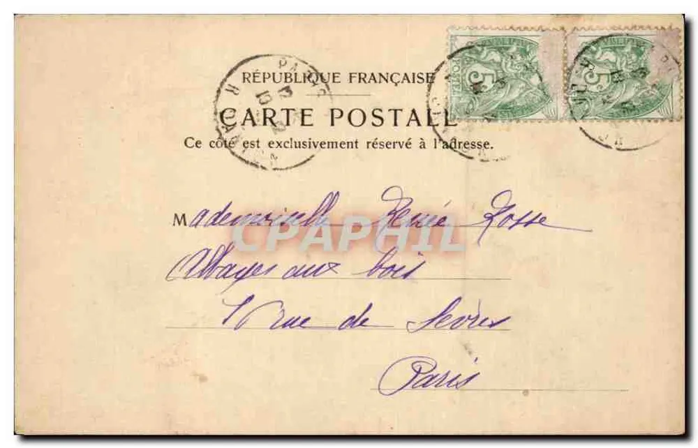 Weltausstellung 1900 — Paris — C. N. & Cie, Nr. 104 - Rückseite