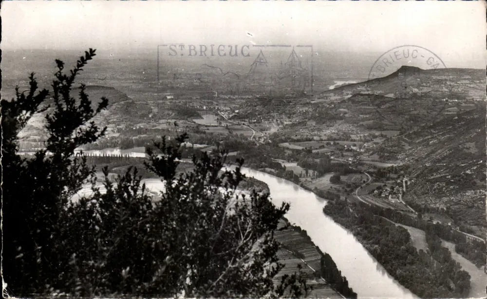 Ansicht von Saint-Brieuc — Panorama der Landschaft und des Flusses — unbekannter Verlag - Vorderseite