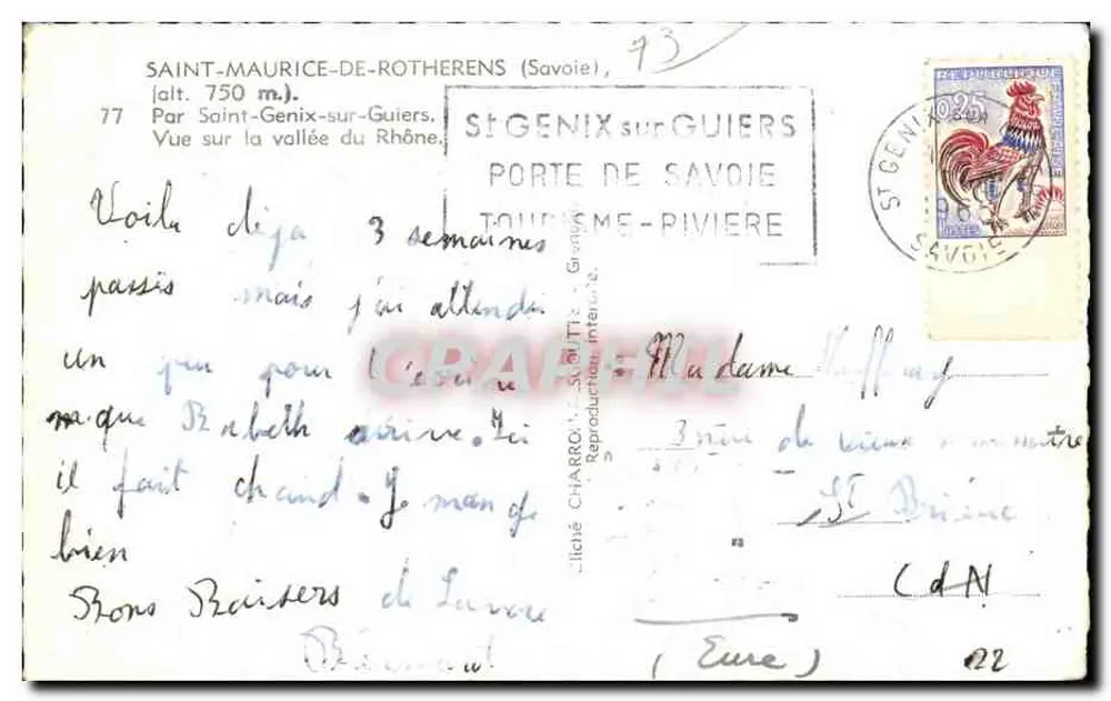 Ansicht von Saint-Brieuc — Panorama der Landschaft und des Flusses — unbekannter Verlag - Rückseite