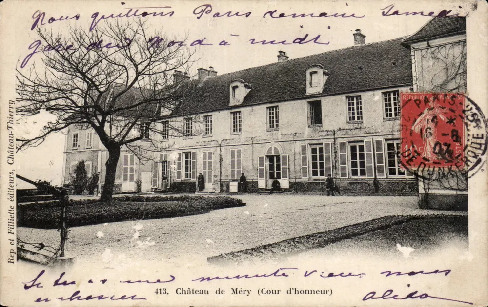 Castelo de Méry (Cour d'honneur) — Rep e Filliette editores, Château-Thierry n°413 - Frente