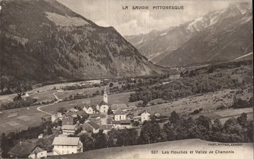Les Houches e Vale de Chamonix — A Saboia Pitoresca — Fot. Pittier, Annecy, n° 537 - Frente