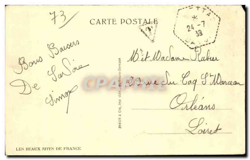 La Giettaz (Savoie) — Vale da Arondine — editor BEAULIN & Cie, Millhouse-Dornach - Verso