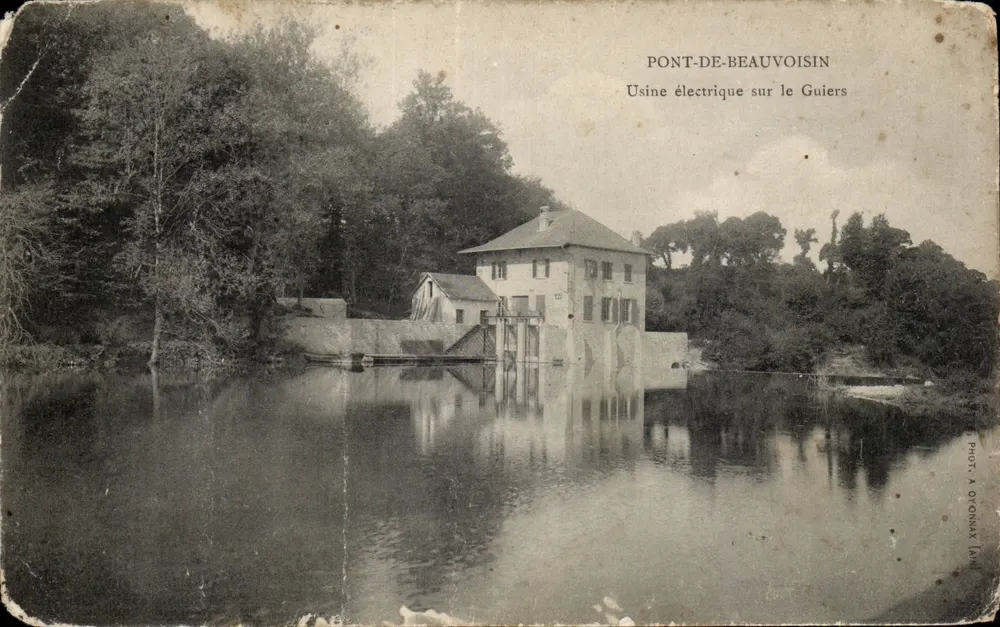 Pont-de-Beauvoisin — Usine électrique sur le Guiers — Phot. A. Oronnax (Lan) - Vorderseite