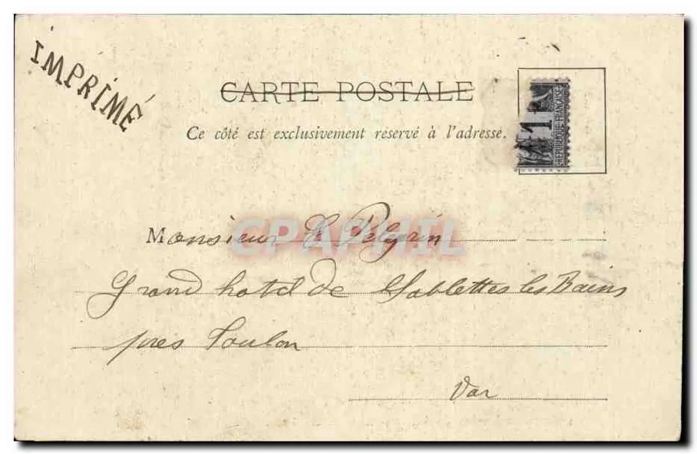 1900 Ausstellung - Palais de l'Horticulture Française — A. Tardis, Paris - Rückseite
