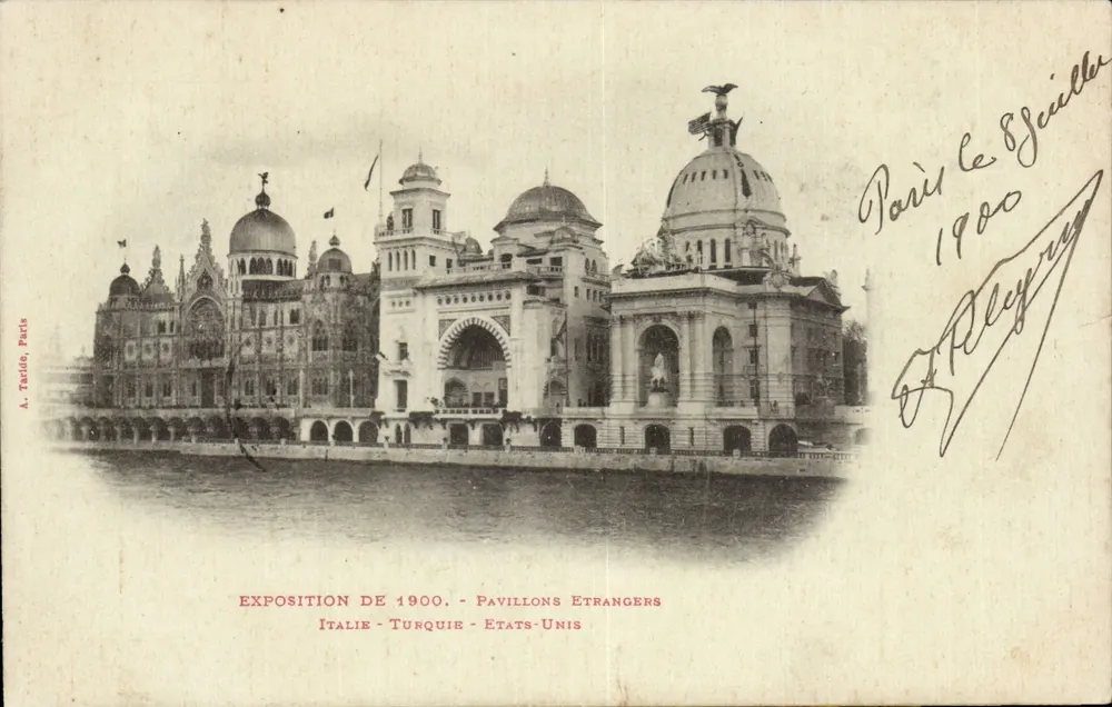 Exposition von 1900 - Ausstellungsstände fremder Länder - Italien - Türkei - Vereinigte Staaten — A. Tarido, Paris - Vorderseite
