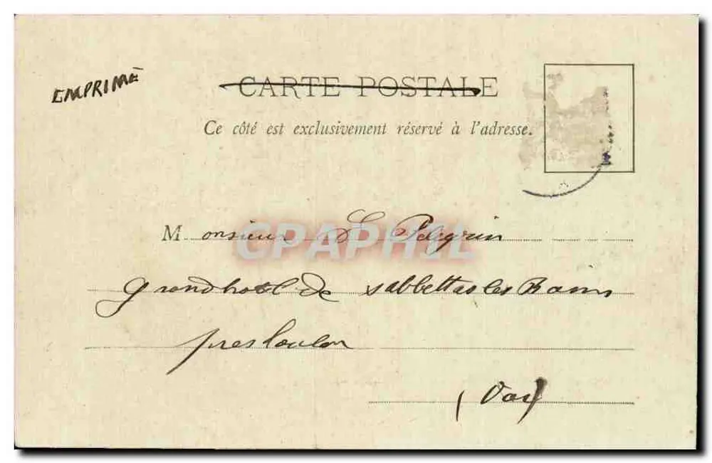 Exposition von 1900 - Ausstellungsstände fremder Länder - Italien - Türkei - Vereinigte Staaten — A. Tarido, Paris - Rückseite