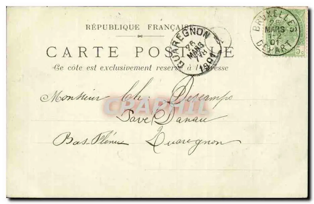 Weltausstellung 1889 — Das Grand Palais — Verleger unbekannt - Rückseite