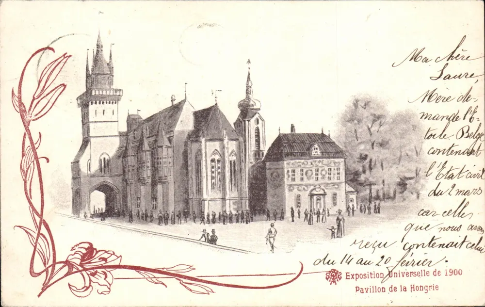 Weltausstellung 1900 — Pavillon Ungarn — Verlag unbekannt, Seriennummer nicht sichtbar - Vorderseite