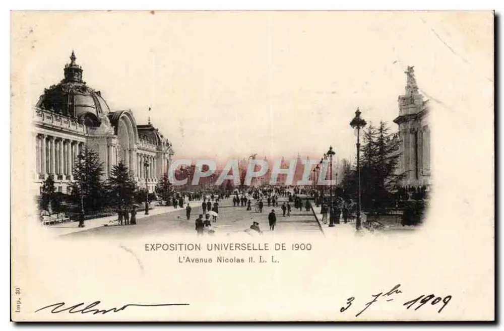 Weltausstellung 1900 — Avenue Nicolas — Verleger Nicolas H. L. - Vorderseite
