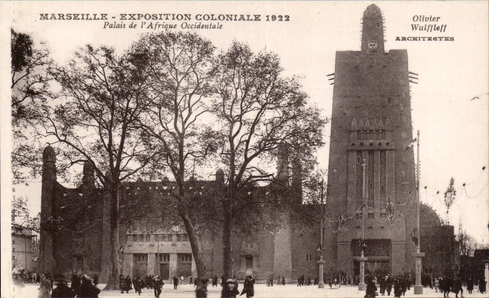 Marseille - Kolonialausstellung 1922 - Palast der Westafrika — Olivier Wulffleff Architekten - Vorderseite