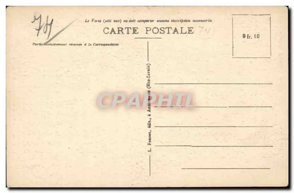 As Gorges do Fier — Le Fier e o Castelo de Montrottier — L. Foures, editor - Verso