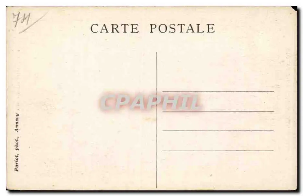 Anney - Die alte Sainte-Claire-Tür — Pittoreske Orte der Savoie, herausgegeben von Parlot, Annecy - Rückseite