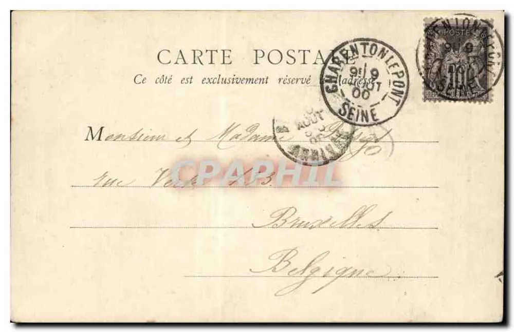 Palast Belgiens — Weltausstellung 1900 — Verlag Berthand - Baschet - Rückseite