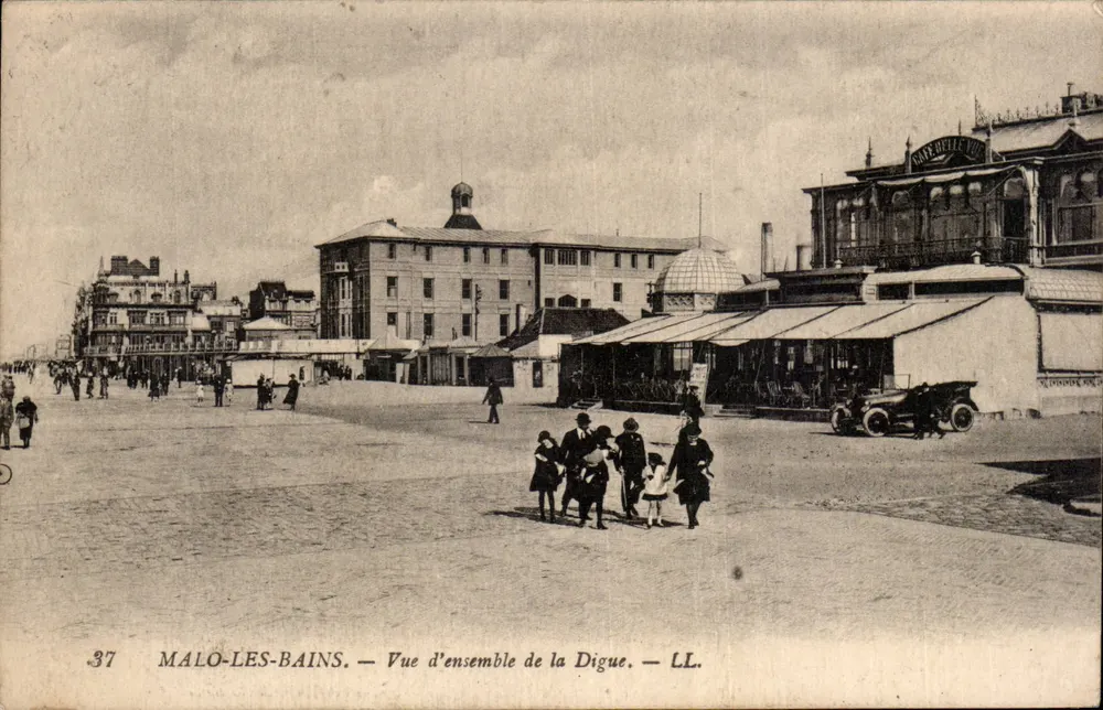 Malo-les-Bains — Visão geral da Digue — LL. n°37 - Frente