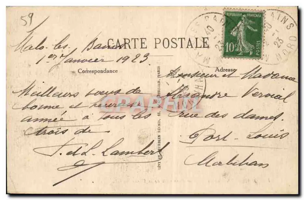 Malo-les-Bains — Visão geral da Digue — LL. n°37 - Verso