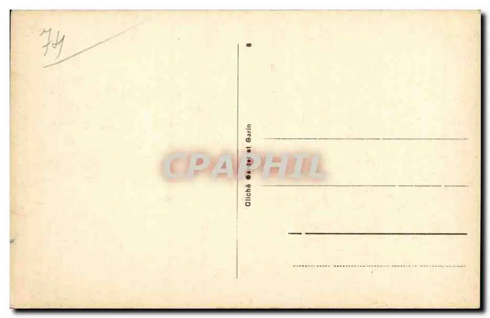 Boot verlässt den Hafen von Talloires — Lac d'Annecy — Gliché Carter et Garin n°77 - Rückseite