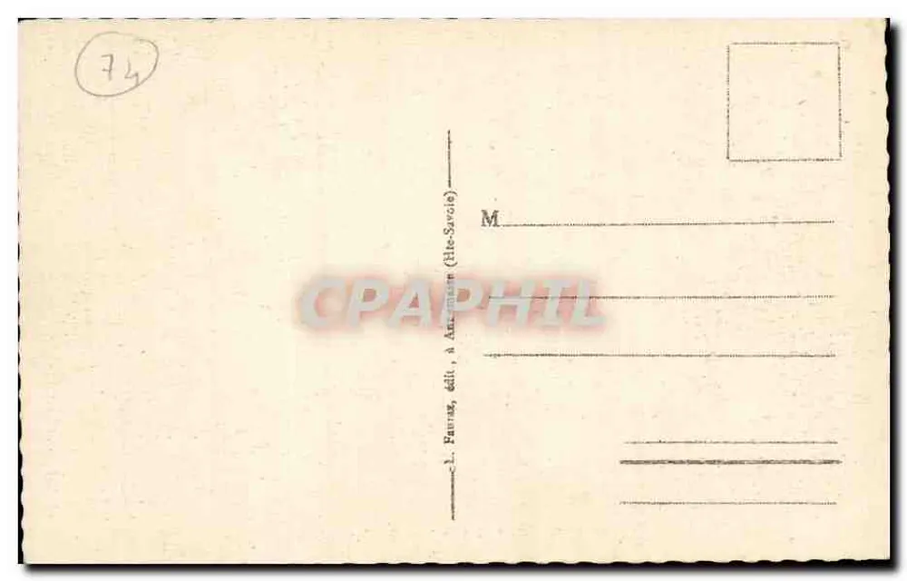 ANNECY (Hte-Savoie) - Os Canais — Bilhete postal antigo n°1048, editor L. Faurag - Verso