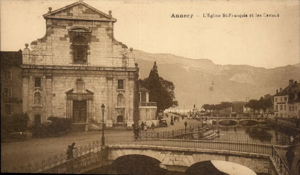 Annecy — Kirche St. Franziskus und die Kanäle - Vorderseite