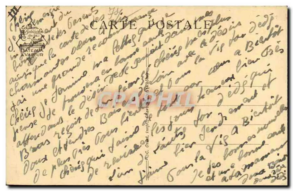 El Lago de Annecy — Puerto de Veysiers — Edición Especial de la Tarjeta de Barco Avaleur - Reverso
