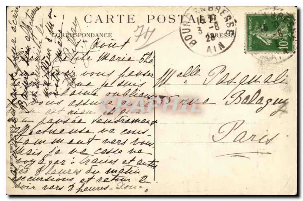Annecy — Der Thiou-Kanal - Brücke Morand und Ufer — Pikturische Orte der Savoie, n°130 - Rückseite