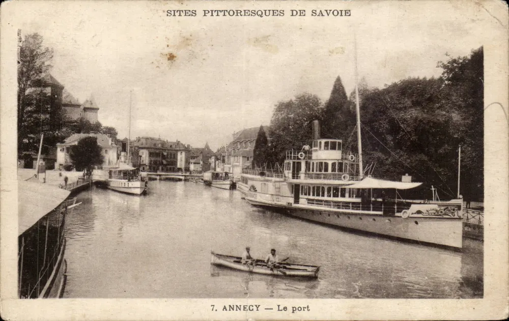 Annecy — Le port — Sites pittoresques de Savoie, série 7, éditeur Parlot, phot. Annecy - Frente