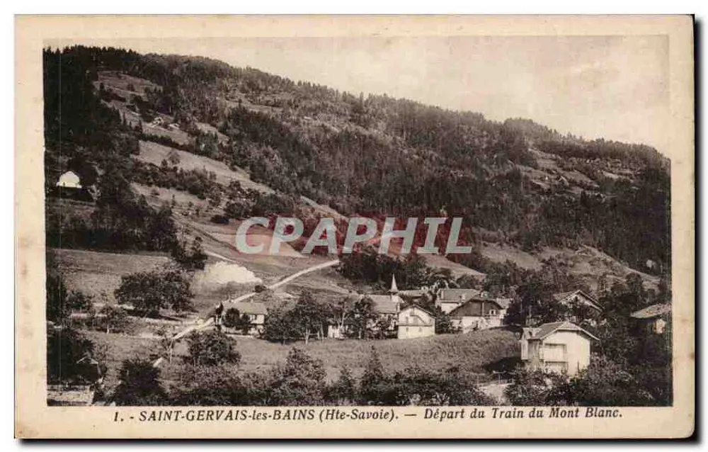 Saint-Gervais-les-Bains (Hte-Savoie) — Abfahrt des Mont-Blanc-Zuges - Vorderseite