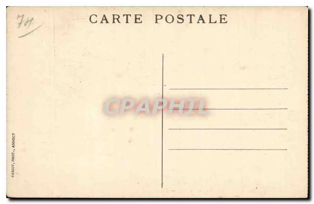 See Annecy — Talloires und der Seegrund — pittoreske Orte der Savoie — n°233 — Verlag Parlot, Annecy - Rückseite